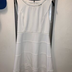 Tommy Hilfiger White Crepe Like With Cut  Out Detail on Collar and Hem
